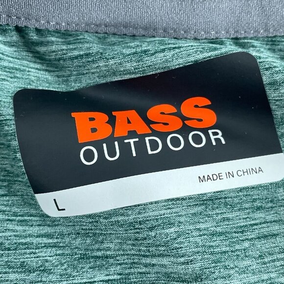 Bass Outdoor Microtech Perf SS Tee Lily Pad Green L NWT 0540 - Picture 3 of 9